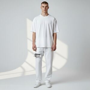 Off-White c/o Virgil Abloh Leg Pouch/Belt Bag Silver Chrome Metallic Arrow Logo